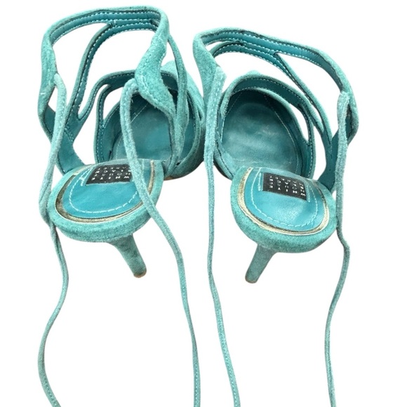 WHBM WHITE HOUSE BLACK MARKET ZOE Elegant Turquoise Women's Heels, Size 5.5 - Picture 5 of 7